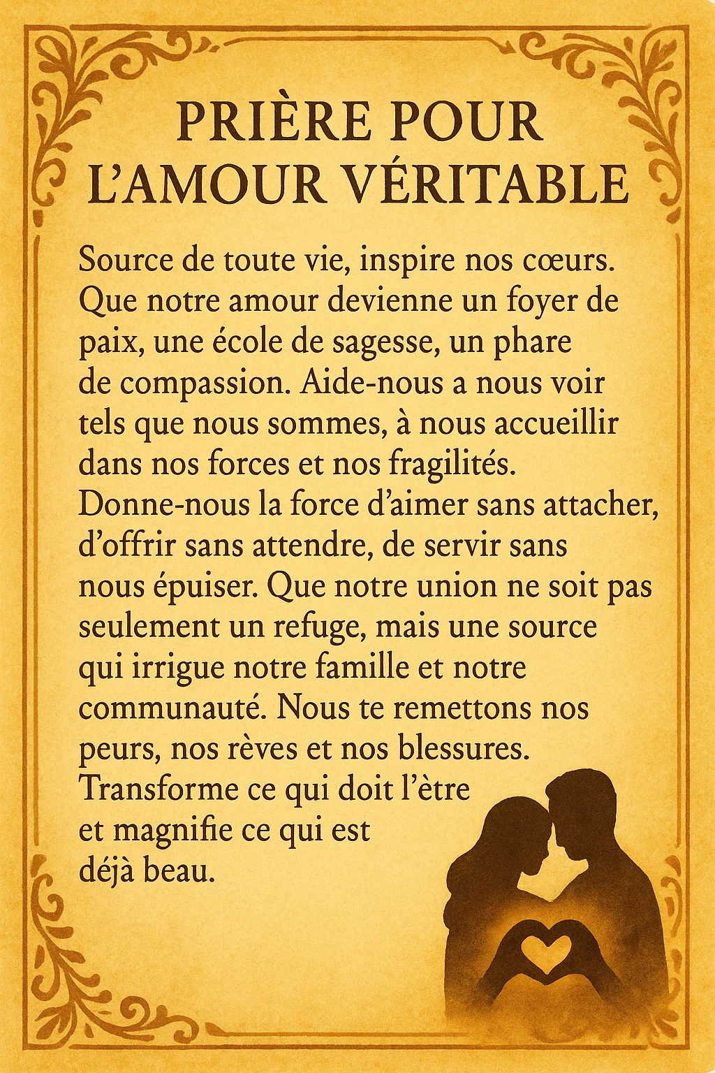 Illustration originale du livre : Prière pour l’amour véritable
